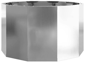 vidaXL Γλάστρα Ασημί 60 x 60 x 35 cm Επικαλυμμένος Χάλυβας