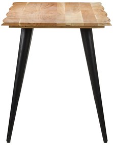 vidaXL Τραπεζαρία Live Edge 140 x 60 x 75 εκ. από Μασίφ Ξύλο Ακακίας