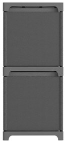 vidaXL Ραφιέρα με 4 Κύβους & Κουτιά Γκρι 69x30x72,5 εκ. Υφασμάτινη