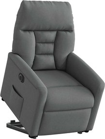 vidaXL Πολυθρόνα Ηλεκ. Ανακλινόμενη Ανύψωση Σκ. Γκρι Υφασμάτινη