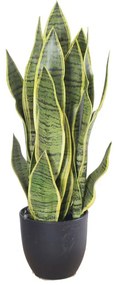 Τεχνητό Φυτό Σανσεβιέρα Δίχρωμη  σε πλαστική Γλάστρα 65 εκ