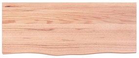 vidaXL Ράφι Τοίχου Ανοιχτό Καφέ 100x40x2 εκ. Επεξεργ. Μασίφ Ξύλο Δρυός