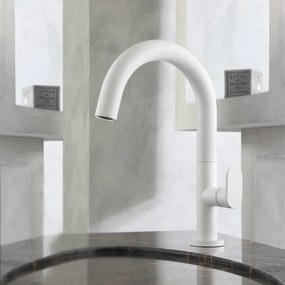 Armando Vicario Slim White Matt 500040 – Μπαταρία νιπτήρα ψηλή λευκή