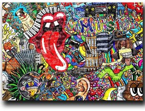 Πίνακας Καμβάς 649THL1149 100x70cm Multi Wallity Οριζόντιοι Ξύλο, Καμβάς
