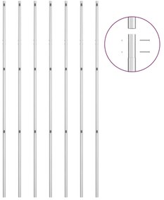 vidaXL Συρματόπλεγμα Ασημί 15 x 1,5 μ. Γαλβανισμένο Ατσάλι + Στύλοι