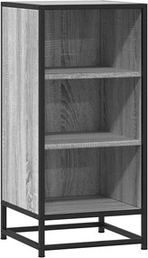vidaXL Ραφιέρα Γκρι Sonoma 35,5x35x76 εκ. Επεξ. Ξύλο + Μέταλλο