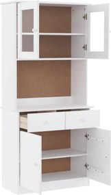 vidaXL Ντουλάπι ALTA Λευκό 77 x 35 x 165 εκ. από Μασίφ Ξύλο Πεύκου