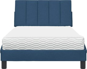 vidaXL Κρεβάτι με Στρώμα Hanko Μπλε 100 x 200 εκ. Υφασμάτινο