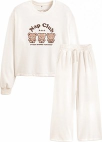 Βελουτέ πιτζάμα με μοτίβο αρκουδάκια