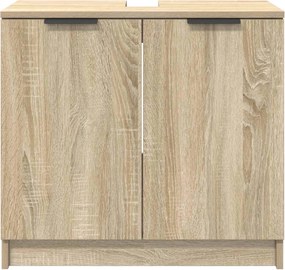 vidaXL Ντουλάπι Μπάνιου με αποθήκευση Δρύς Sonoma 64,5 x 33,5 x 59 εκ.