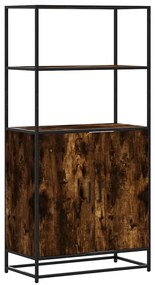 Highboard Καπνιστή δρυς 68x35x139 cm Κατασκευασμένο ξύλο - Καφέ