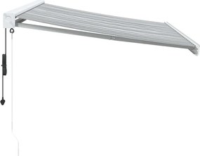 vidaXL Τέντα Πτυσσόμενη Ανθρακί και Λευκή 3,5x2,5μ. Ύφασμα / Αλουμίνιο