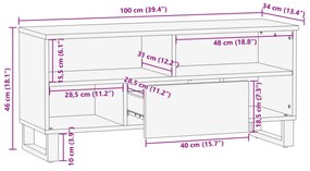 ΈΠΙΠΛΟ ΤΗΛΕΟΡΑΣΗΣ ΚΑΦΕ 100X34X46 ΕΚ. ΜΑΣΙΦ ΞΥΛΟ ΜΑΝΓΚΟ 377516