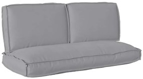 vidaXL Σετ Μαξιλαριών Πάγου 3 pcs Γκρι 120 x 50 x 12 εκ. Ύφασμα Oxford