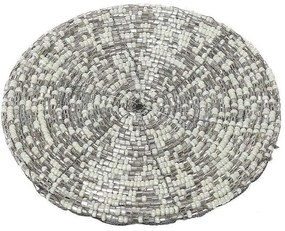 Σουβέρ YRA221K6 Φ10cm Silver Espiel Glass, Polyester