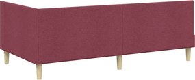 vidaXL Κρεβάτι Γωνίας Κόκκινο 100 x 200 cm Ύφασμα