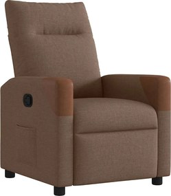 vidaXL Πολυθρόνα Ανακλινόμενη Καφέ Υφασμάτινη