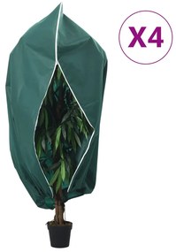 vidaXL Καλύμματα Φυτών Αντιπαγετικά Φερμουάρ 4τεμ. 70 γρ/μ² 3,14x2,5μ.