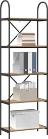 vidaXL Ράφι Βιβλίων 5 επιπέδων 60 x 30 x 183 εκ Επεξεργασμένο ξύλο