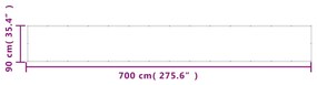 vidaXL Διαχωριστικό Βεράντας Taupe 90x700εκ 100% Πολ. Ύφασμα Oxford