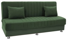 213-000015 Kαναπές κρεβάτι Romina pakoworld 3θέσιος ύφασμα βελουτέ πράσινο 180x75x80εκ FABRIC - SPRING - POPLAR WOOD GREEN, 1 Τεμάχιο