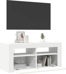 vidaXL Έπιπλο Τηλεόρασης με LED Λευκό 90 x 35 x 40 εκ.