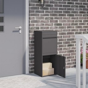 vidaXL Θυρίδα Πακέτων Μαύρο 41 x 38 x 103 εκ Ατσάλι