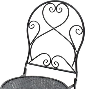 Τραπεζαρία Walen σετ 3τεμ μέταλλο μαύρο