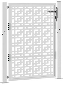 vidaXL Πύλη κήπου 105x130 cm Σταυρός σχεδιασμού από διαβρωμένο χάλυβα