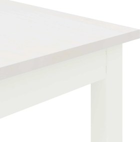 vidaXL Τραπεζαρία Λευκό 110 x 110 x 75 cm Στερεά ξυλεία πεύκου
