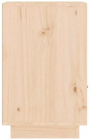 vidaXL Κομοδίνο Λευκό 40 x 34 x 55 εκ. από Μασίφ Ξύλο Πεύκου