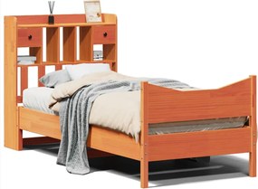 vidaXL Σκελετός Κρεβ. Χωρίς Στρώμα Καφέ Κεριού 75x190 εκ Μασίφ Πεύκο