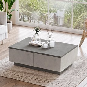 Τραπεζάκι Σαλονιού Ασημί / Ανθρακί FLAGRE 90x60x31.6