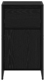 vidaXL Πλαϊνό γραφείο με συρτάρι Μαύρη Οξυά 81 x 36 x 150.5 εκ.