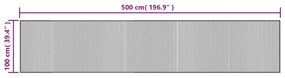 Χαλί Ορθογώνιο Φυσικό 100 x 500 εκ. Μπαμπού - Καφέ