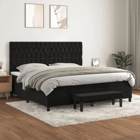 ΚΡΕΒΑΤΙ BOXSPRING ΜΕ ΣΤΡΩΜΑ ΜΑΥΡΟ 200X200 ΕΚ. ΒΕΛΟΥΔΙΝΟ 3138045