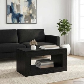 vidaXL Coffee Table Μαύρη Δρυς 99.5 x 50 x 50 cm Επεξεργασμένο Ξύλο