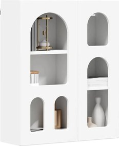 vidaXL Κρεμαστό ντουλάπι Λευκό 59 x 20 x 71.5 εκ Επεξεργασμένο ξύλο