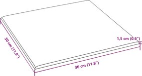 vidaXL Κεφαλάρι Τοίχου 12 pcs Μπλε 30 x 30 cm ύφασμα