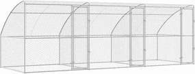 vidaXL Κλουβί Σκύλου 3 pcs Ασημί 6 x 2 x 2 m Γαλβανισμένος χάλυβας