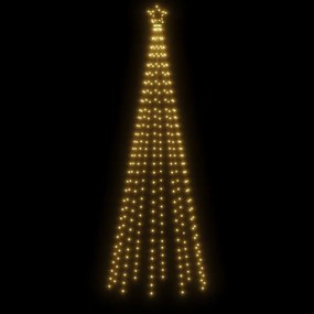 vidaXL Χριστουγεννιάτικο Δέντρο με Ακίδα 310 LED Θερμό Λευκό 300 εκ.