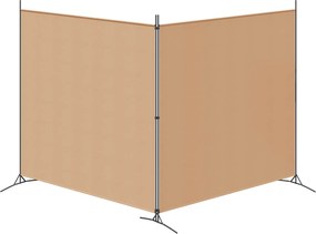 vidaXL Δίαυλος Δωματίου 2 Πάνελ Μπεζ 348 x 180 cm Ύφασμα