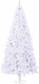 vidaXL Τεχνητό Χριστουγεννιάτικο Δέντρο Λευκό 240 cm PVC και Ατσάλι