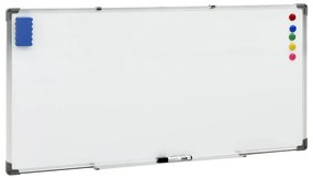 vidaXL Πίνακας Μαρκαδόρου Μαγνητικός Λευκός 110 x 60 εκ. Ατσάλινος