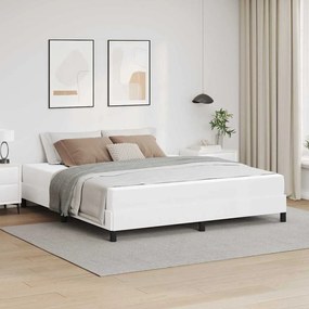 vidaXL Κρεβάτι Άλλο Καθαρό Λευκό 180 x 200 cm Τεχνητό δέρμα