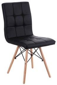 Καρέκλα CUPPLESSUS Μαύρο PU 43x55x86cm