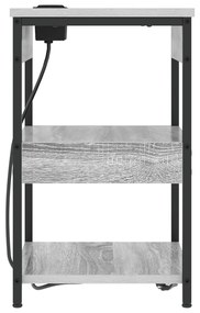 vidaXL Κομοδίνο Γκρι sonoma 41 x 31 x 51 εκ. Επεξεργασμένο ξύλο