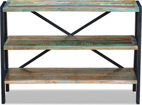 vidaXL Ραφιέρα με 3 Ράφια από Μασίφ Ανακυκλωμένο Ξύλο