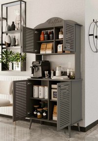 Έπιπλο Μπαρ Καφέ Γκρι BRADO 90x40x20