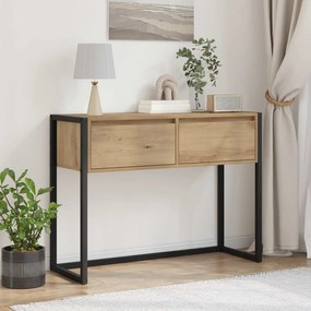 vidaXL End Table Καρυδιά Χειροποίητης Εργασίας 100 x 36 x 75 εκ.